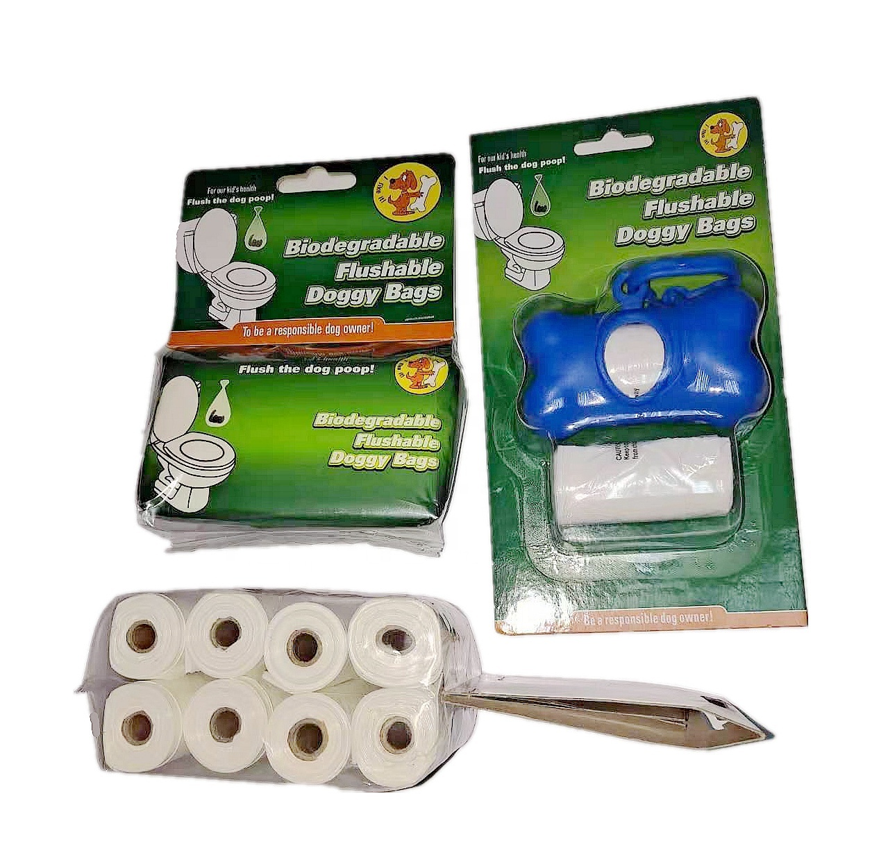Flushable Pet Waste Bag Bolsa para excrementos de mascotas que se puede desechar