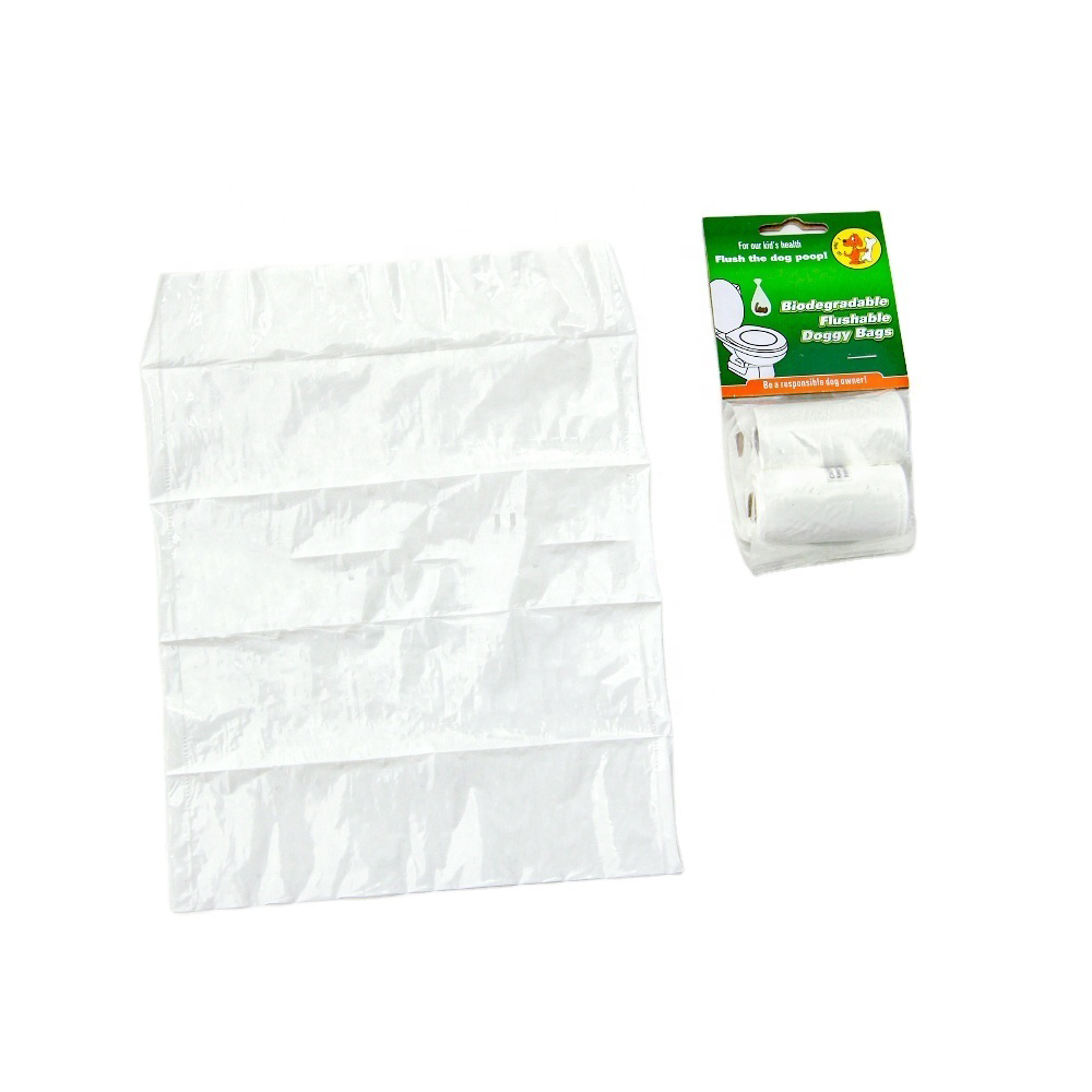Flushable Pet Waste Bag Bolsa para excrementos de mascotas que se puede desechar